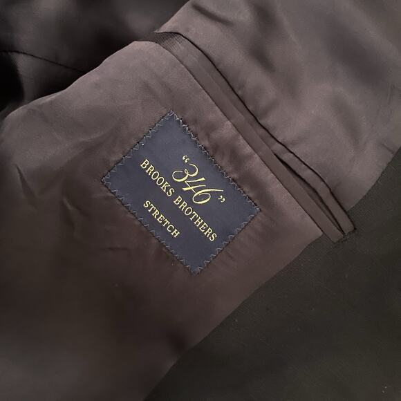 Brooks Brothers Navy Wool Blazer Sport Coat 43R Gold Buttons Classic Preppy - Picture 7 of 11